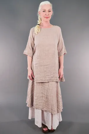 1210 Linen Simple Tunic Malva-U