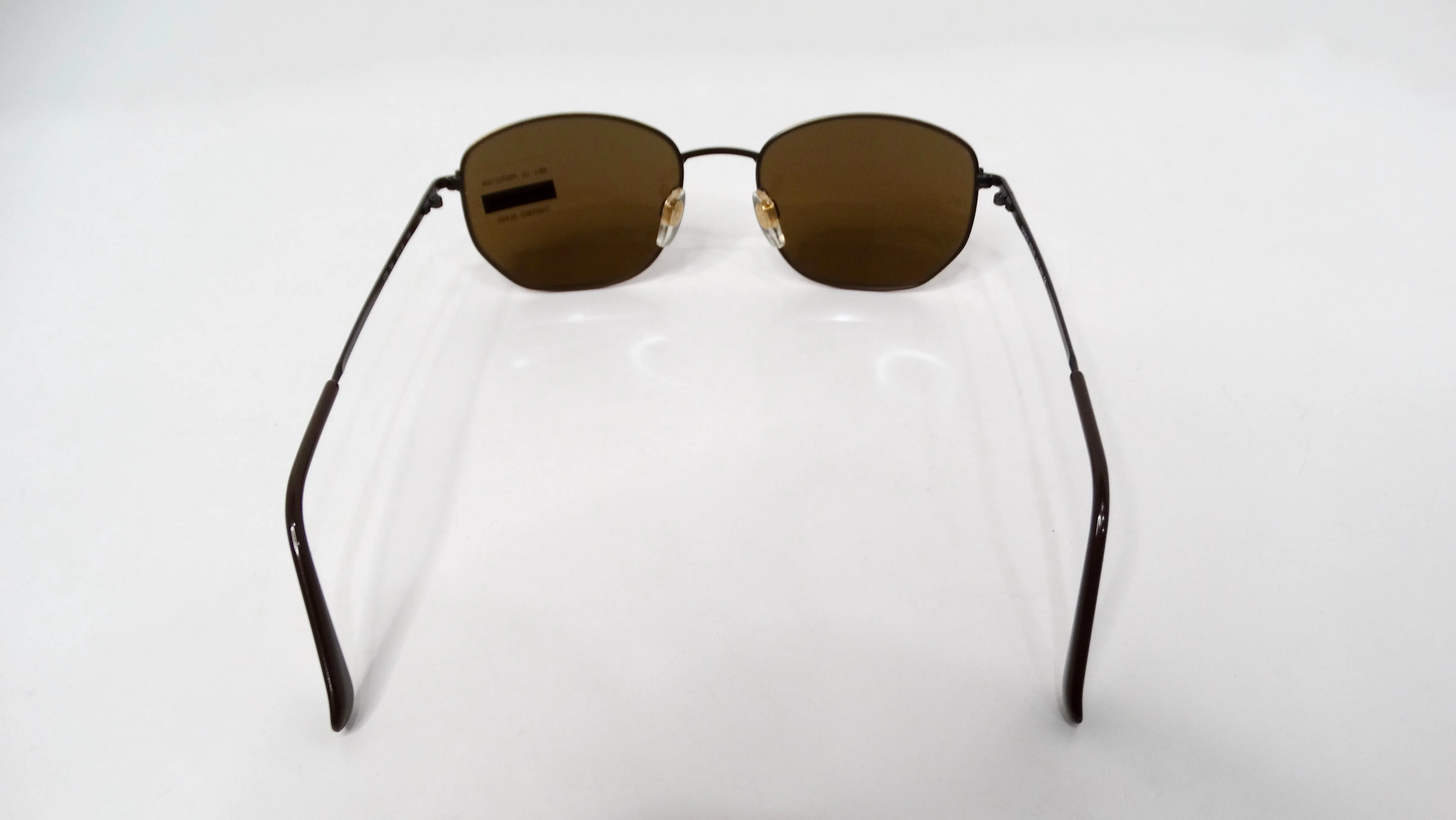 1990s Giorgio Armani Brown Tinted & Gold-Tone Metal Sunglasses
