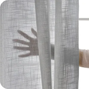 1pc Elegant Linen Semi Blackout Curtain - Enhance Privacy and Style with Grommet Top, Perfect for Bedroom, Living Room, and More