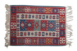 3.5x5 Vintage Fine Turkish Kilim Rug