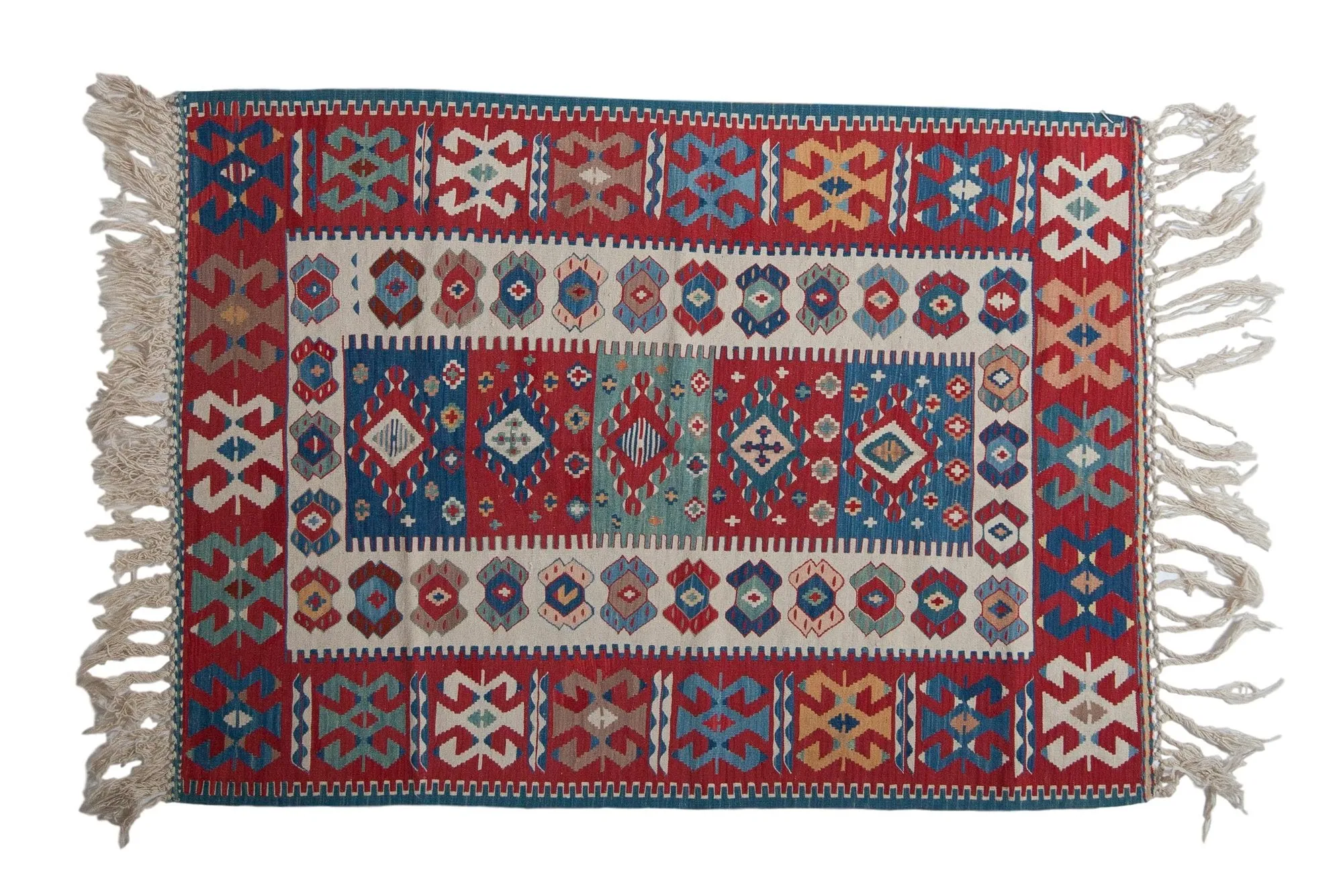 3.5x5 Vintage Fine Turkish Kilim Rug
