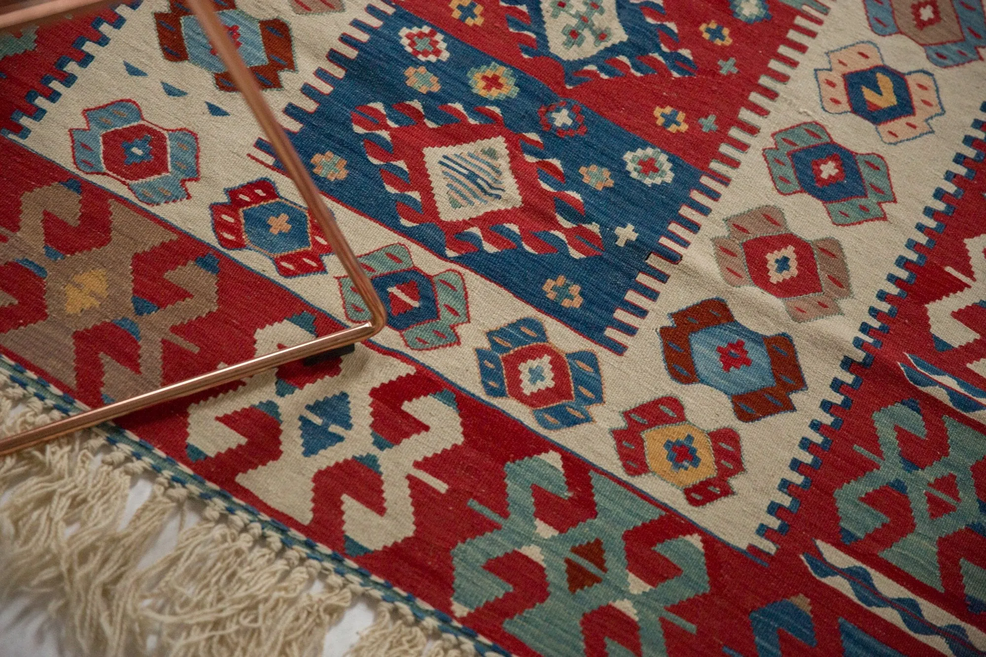 3.5x5 Vintage Fine Turkish Kilim Rug
