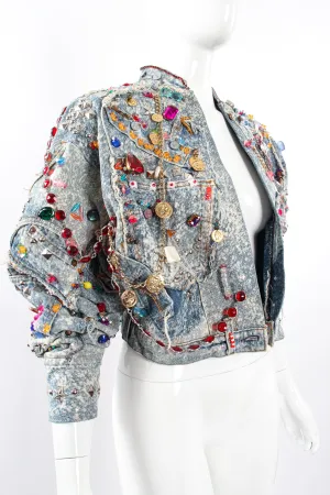 Feather Embellished Men's Denim Jackets