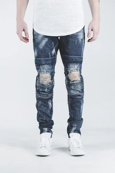 ALI DENIM (DISTRESSED DARK BLUE)