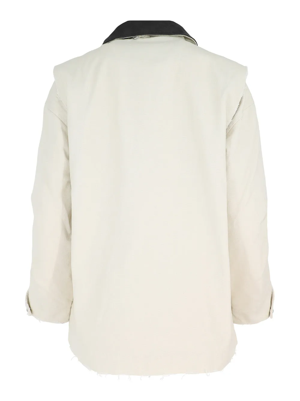 Apparis Clive Canvas Barn Jacket in Antique White