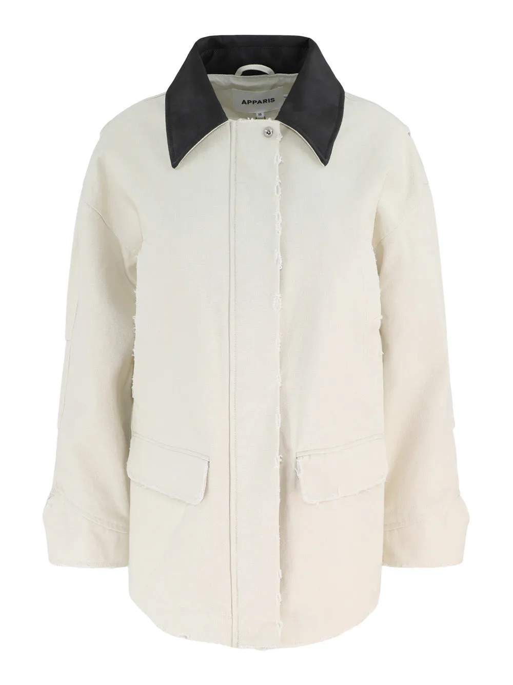 Apparis Clive Canvas Barn Jacket in Antique White