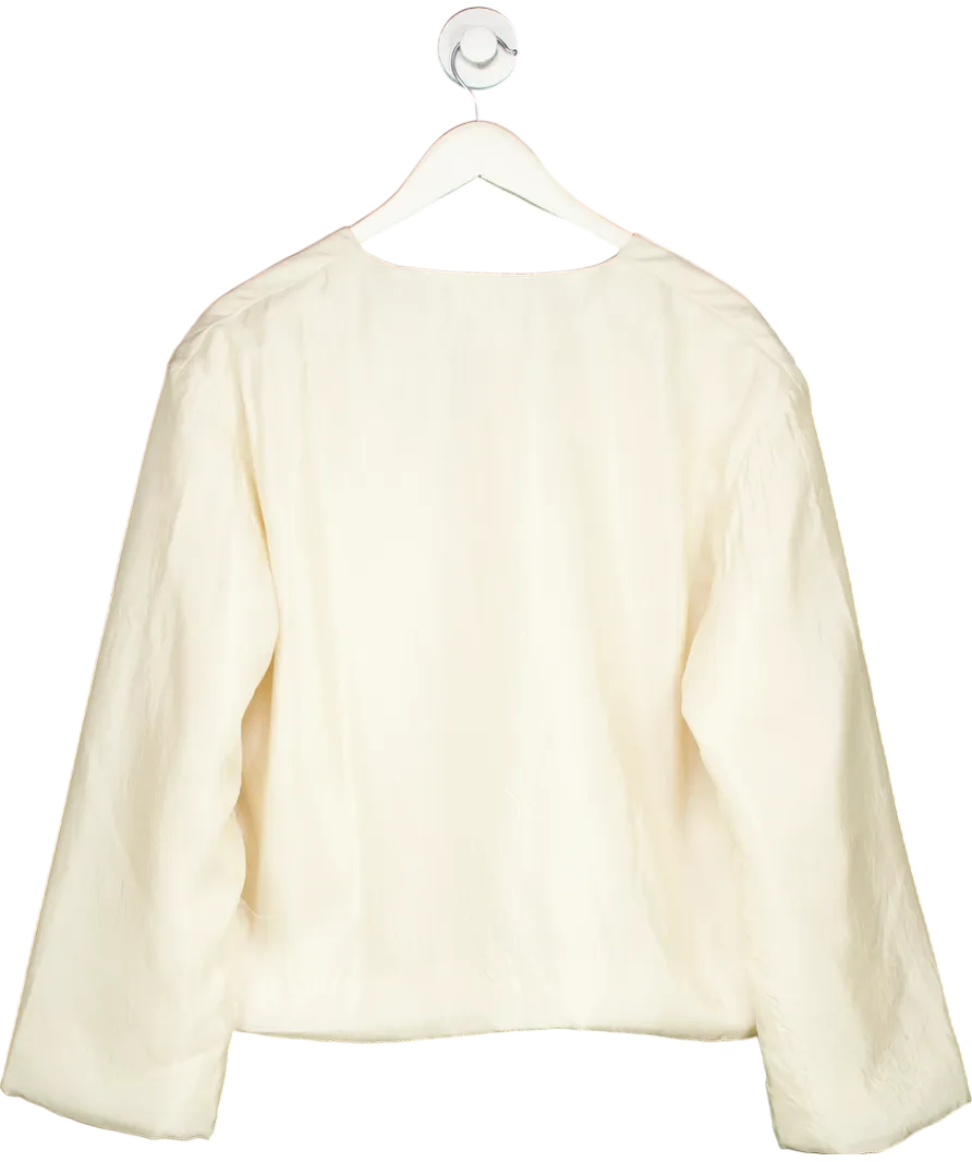 Arket Cream Tie Front Jacket UK 8