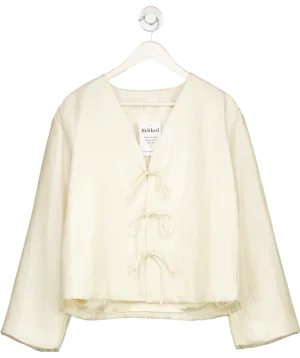 Arket Cream Tie Front Jacket UK 8