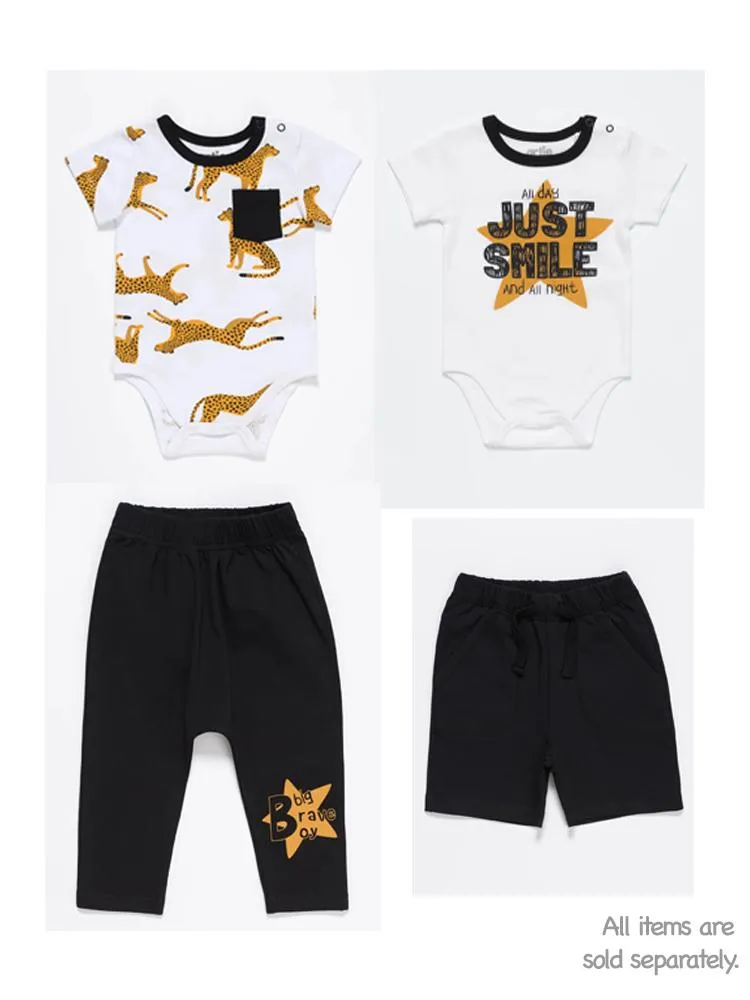 Artie - Black French Terry Shorts - Baby and Little Kids