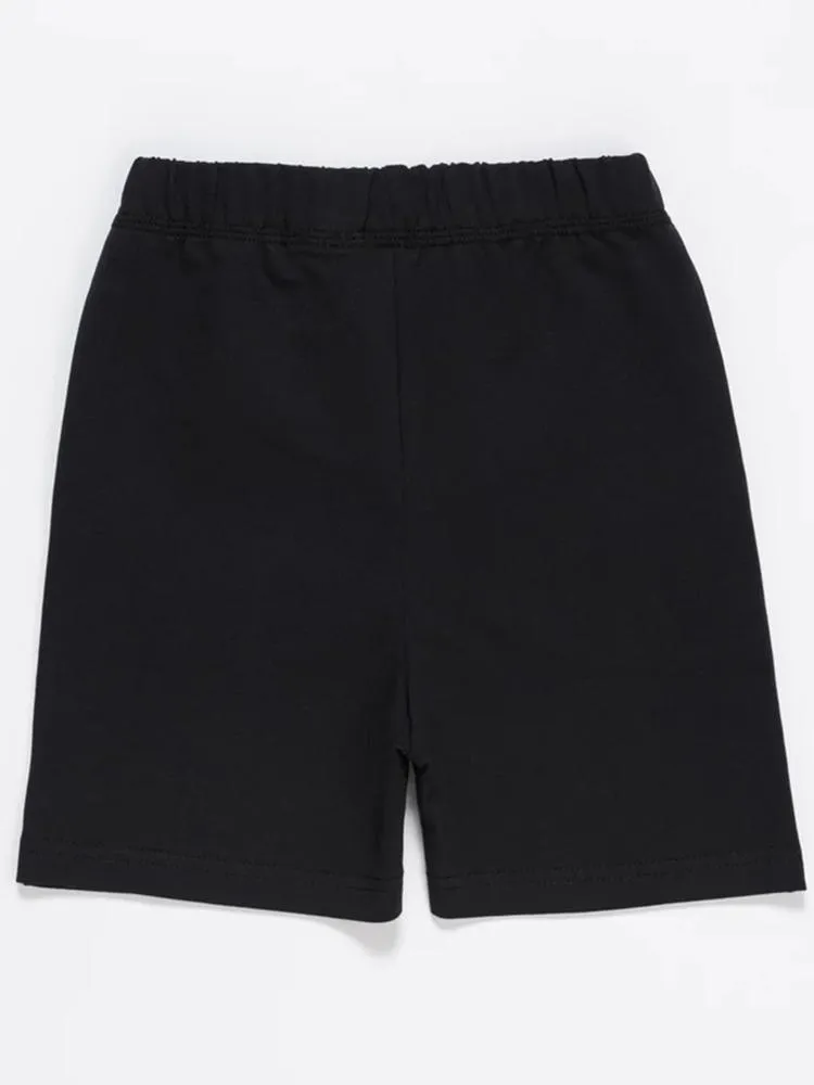 Artie - Black French Terry Shorts - Baby and Little Kids