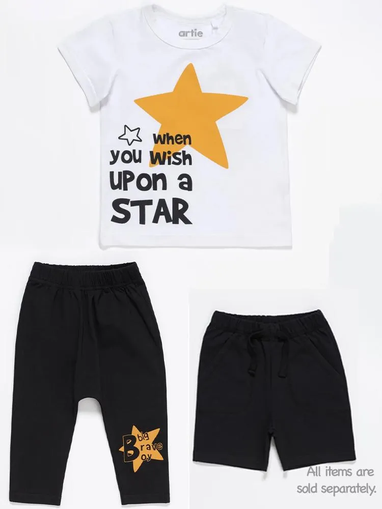 Artie - Black French Terry Shorts - Baby and Little Kids