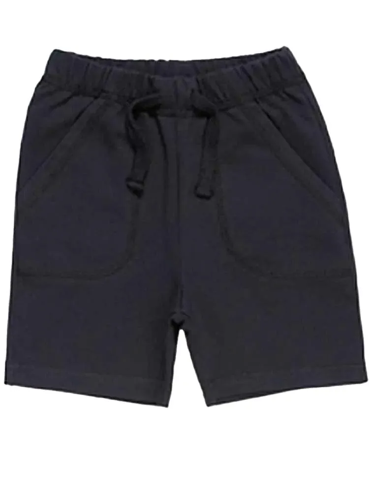Artie - Black French Terry Shorts - Baby and Little Kids