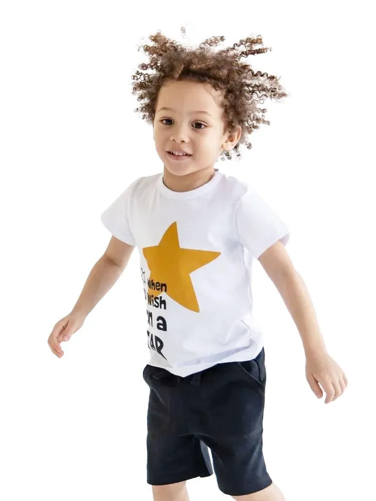 Artie - Black French Terry Shorts - Baby and Little Kids