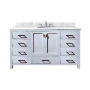 Avanity Modero 60 in. Single Vanity Combo MODERO-VS60-WT-A-C
