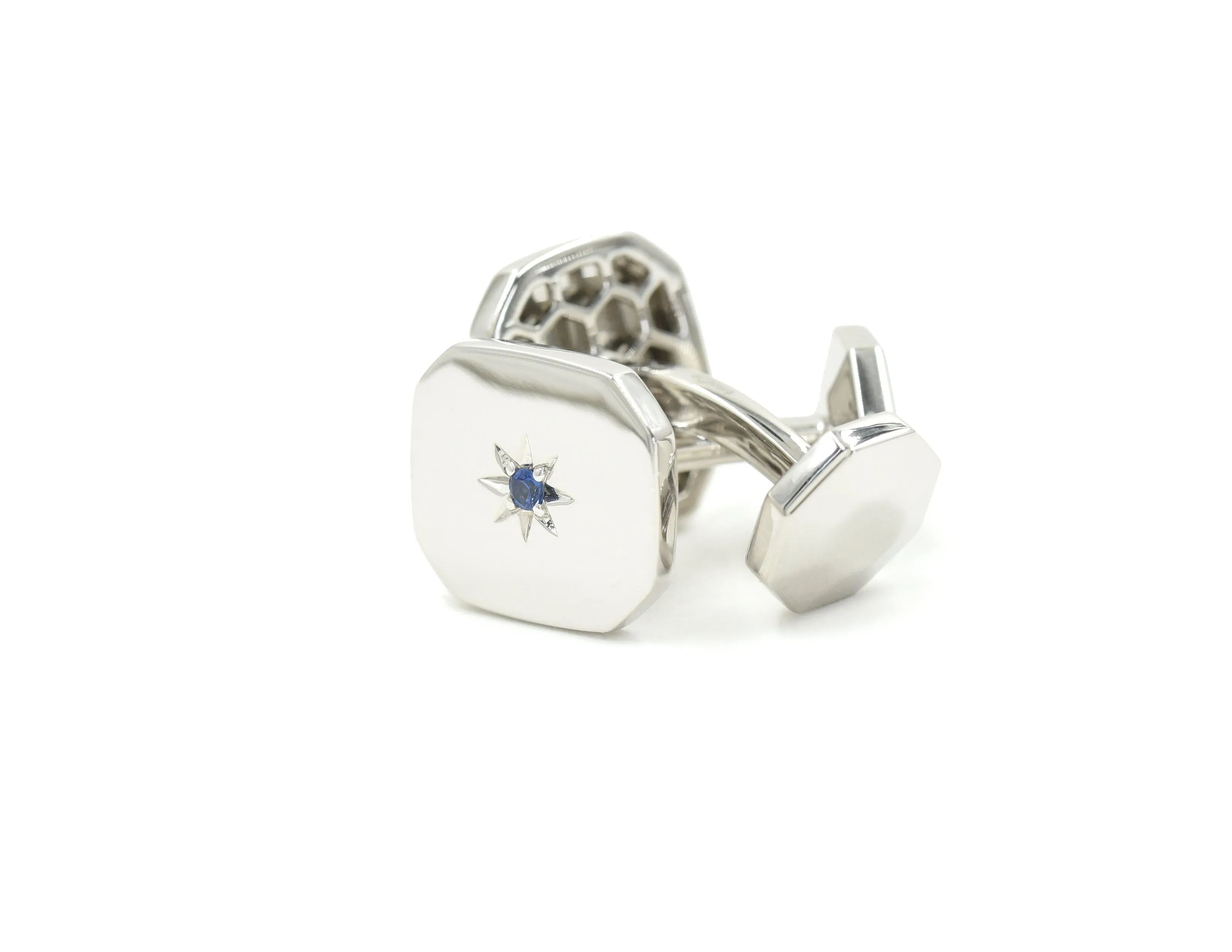 Barri Blue Sapphire Cuff Links