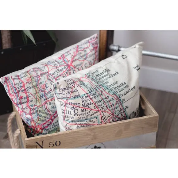 Bedford and Katonah NY Map Pillow