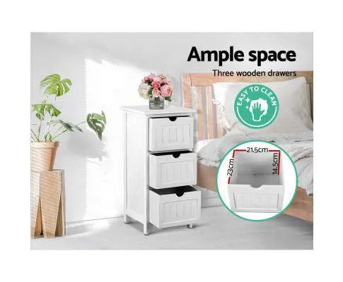 Bedside Table - White
