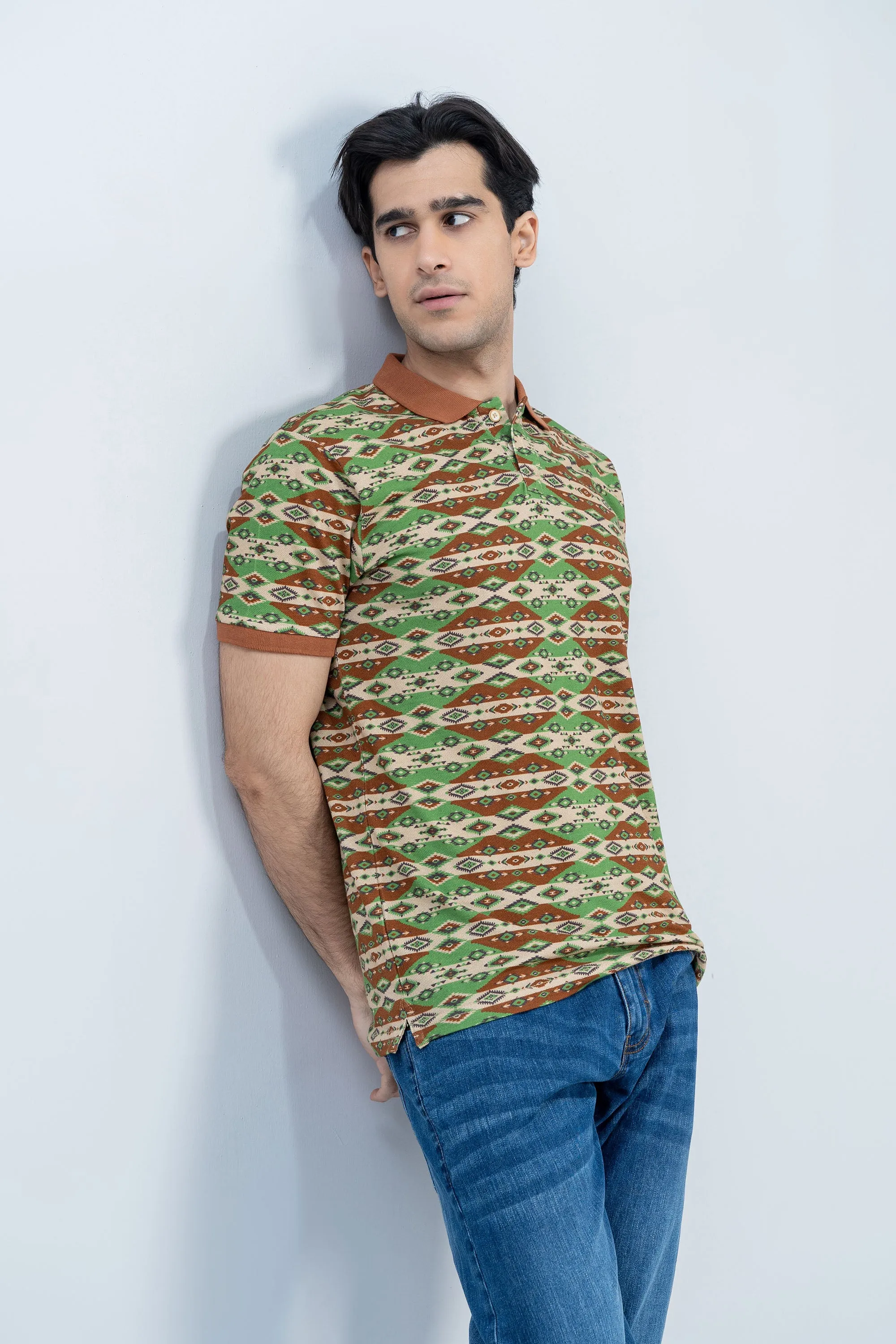 Beige Viscouse T-Shirt