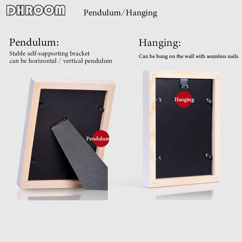 Black White Wood Color Picture Photo Frame