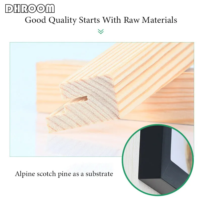 Black White Wood Color Picture Photo Frame