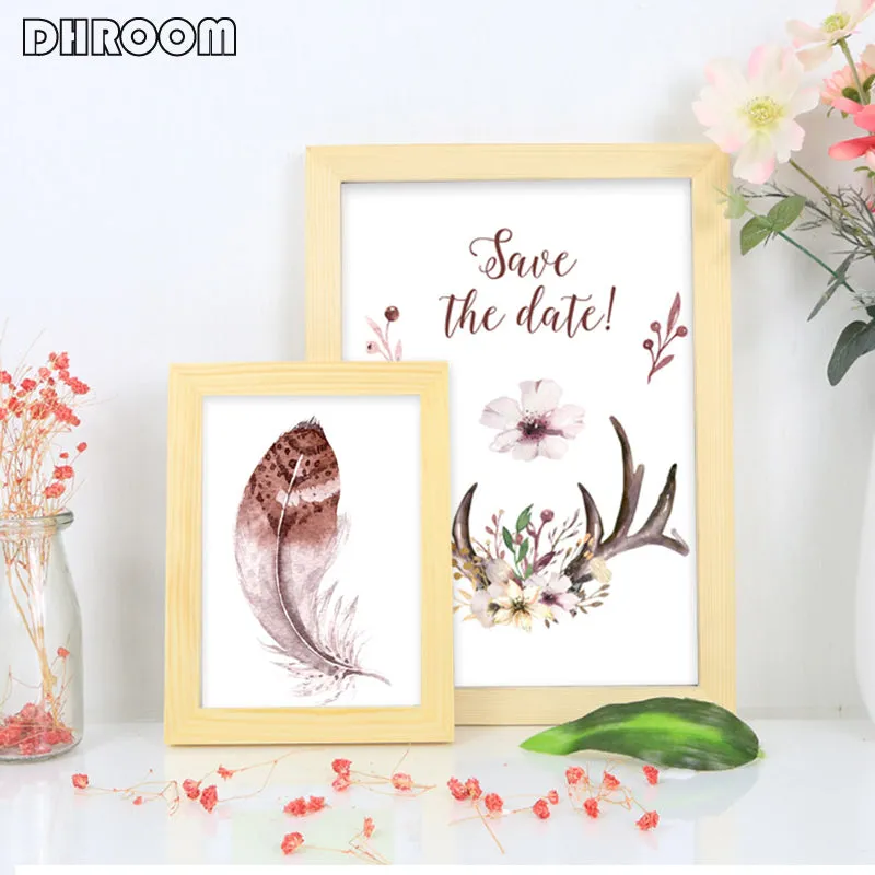 Black White Wood Color Picture Photo Frame