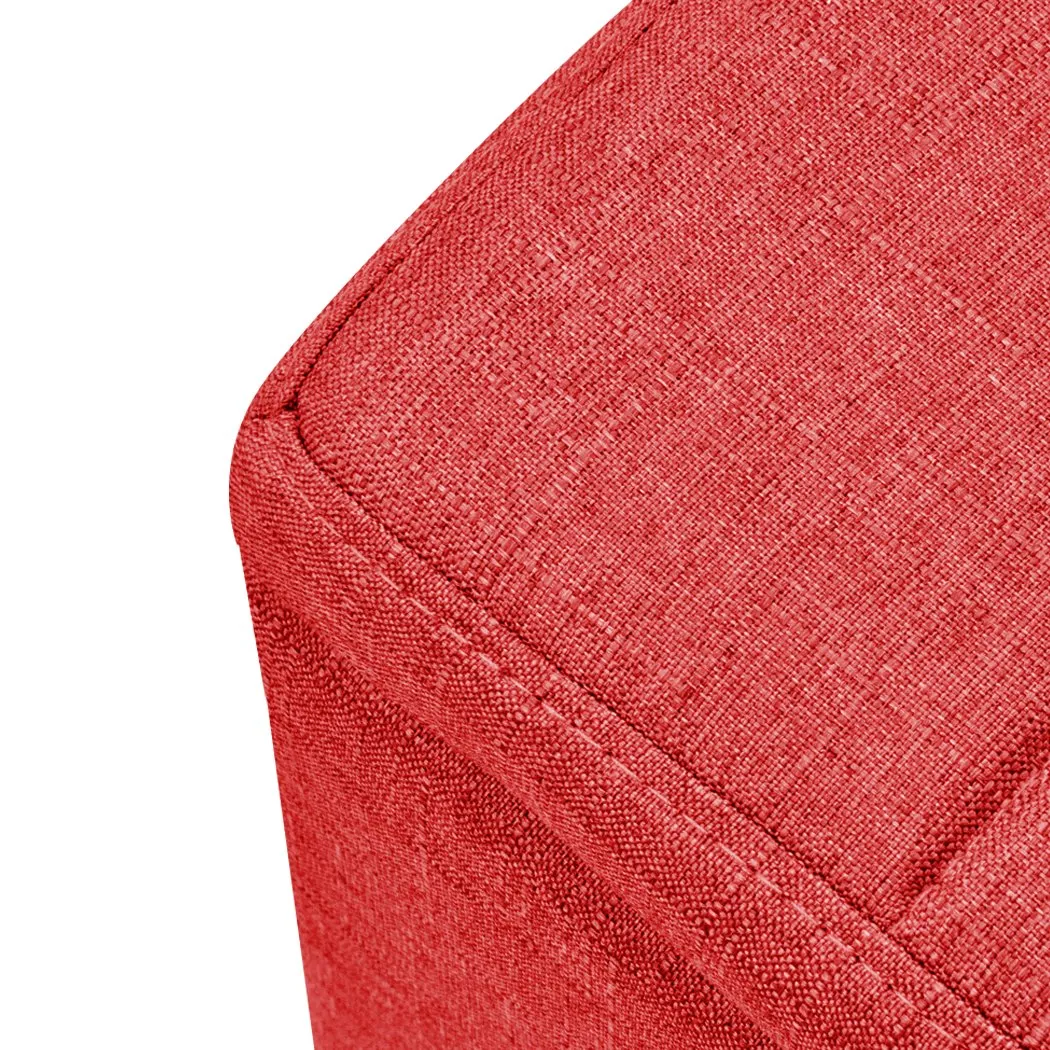 Blanket Box Storage Ottoman PU Leather Fabric Chest Toy Clothes Foot Stool Bed
