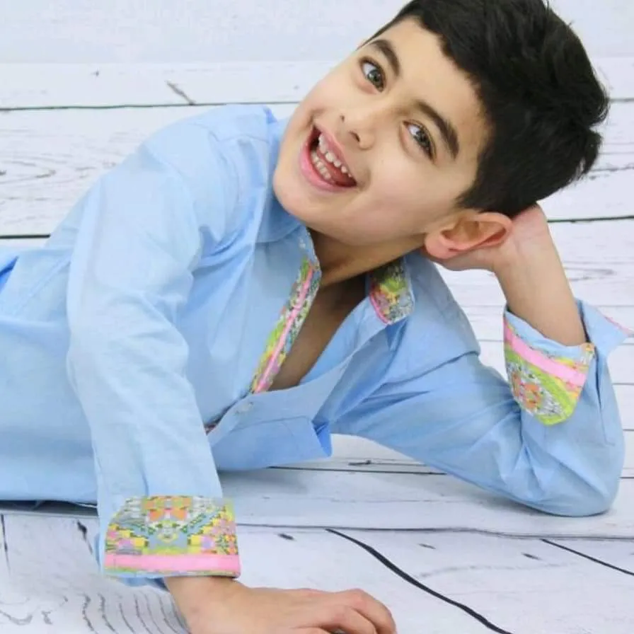 Blue Surprise Long Sleeve Shirt