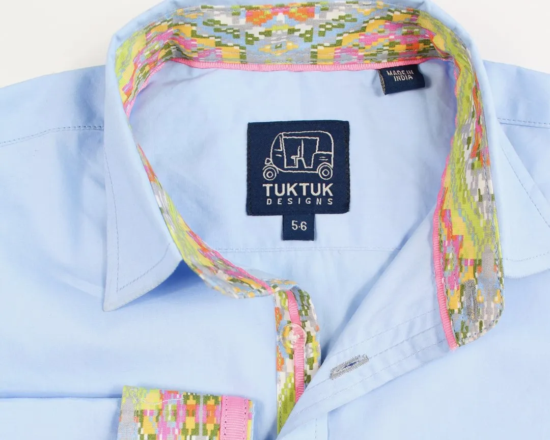 Blue Surprise Long Sleeve Shirt