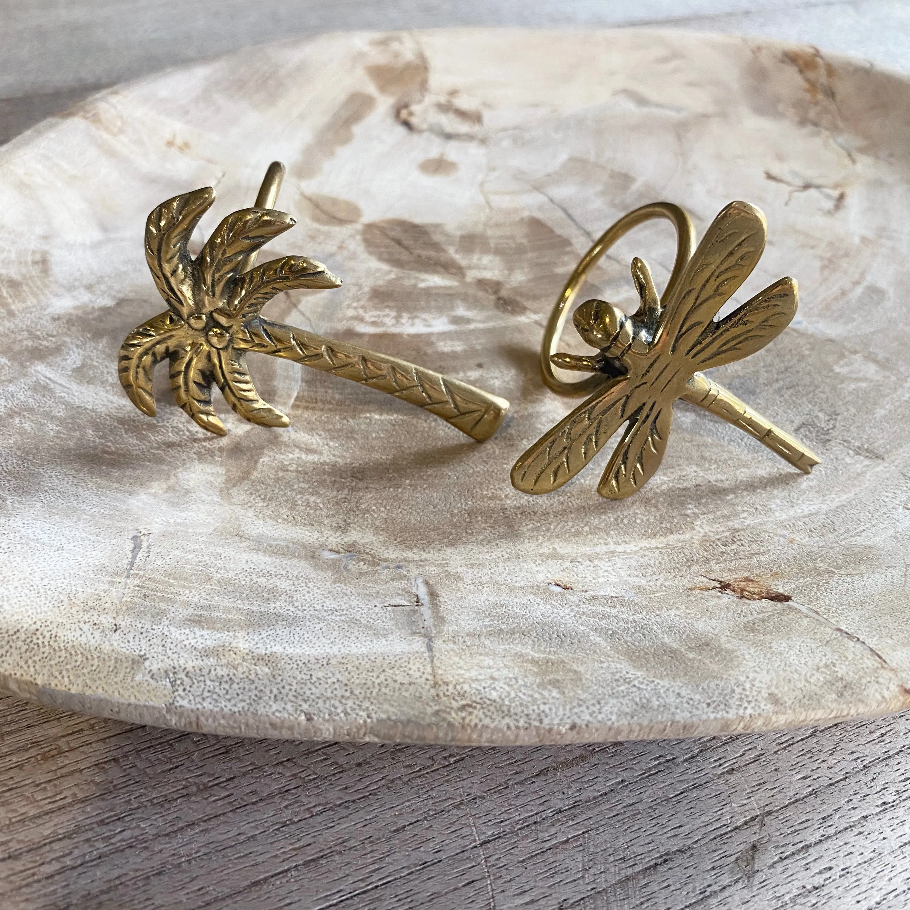 Brass Napkin Ring - Dragonfly - set of 8 - only available for purchase with Ikat Napkins