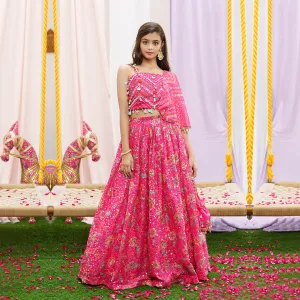 Charming Pink Sequined Printed Traditional Lehenga Choli