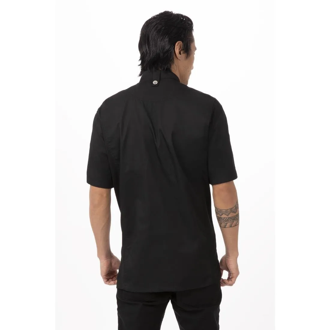 Chef Works Springfield Zipper Mens Chef Jacket Black S