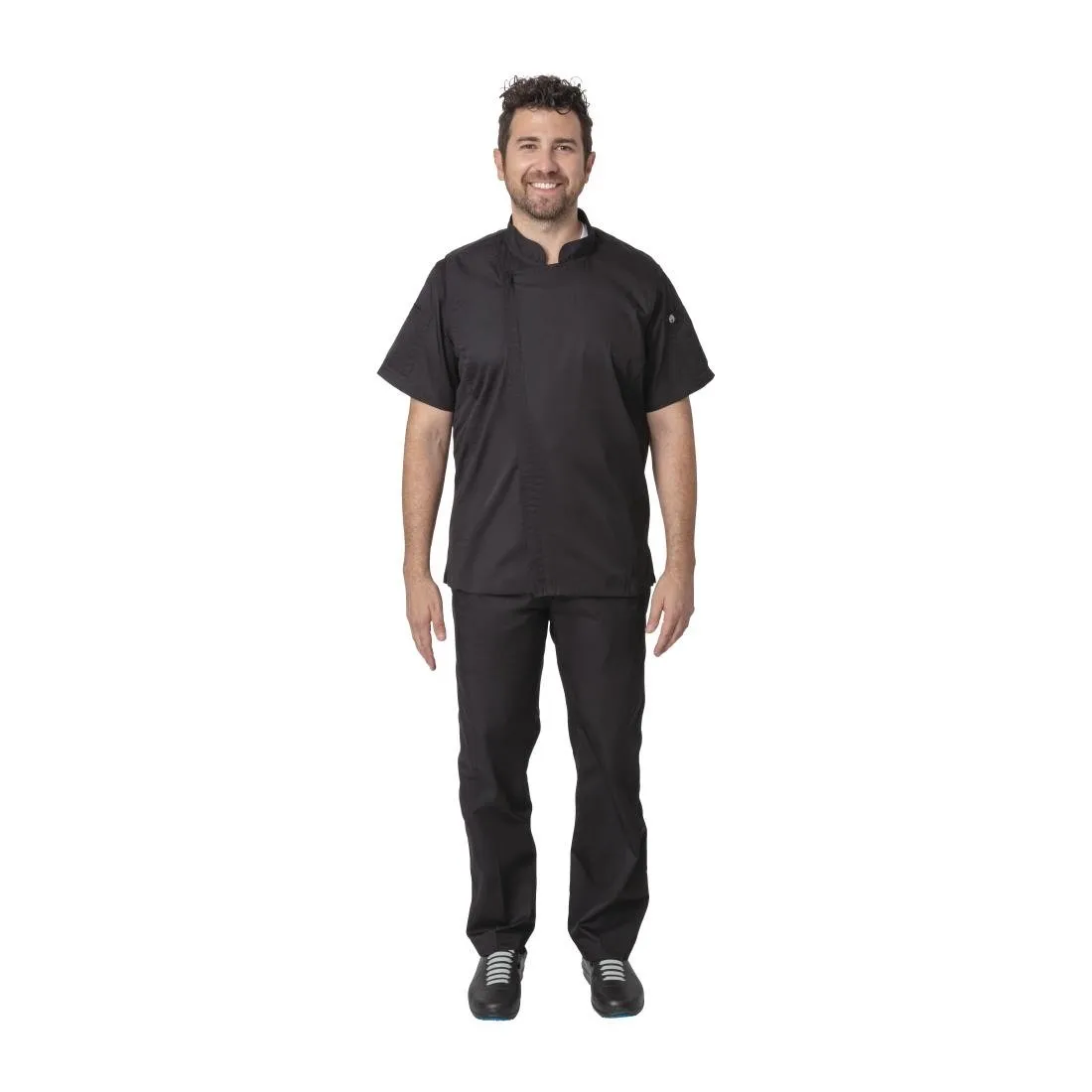 Chef Works Springfield Zipper Mens Chef Jacket Black S