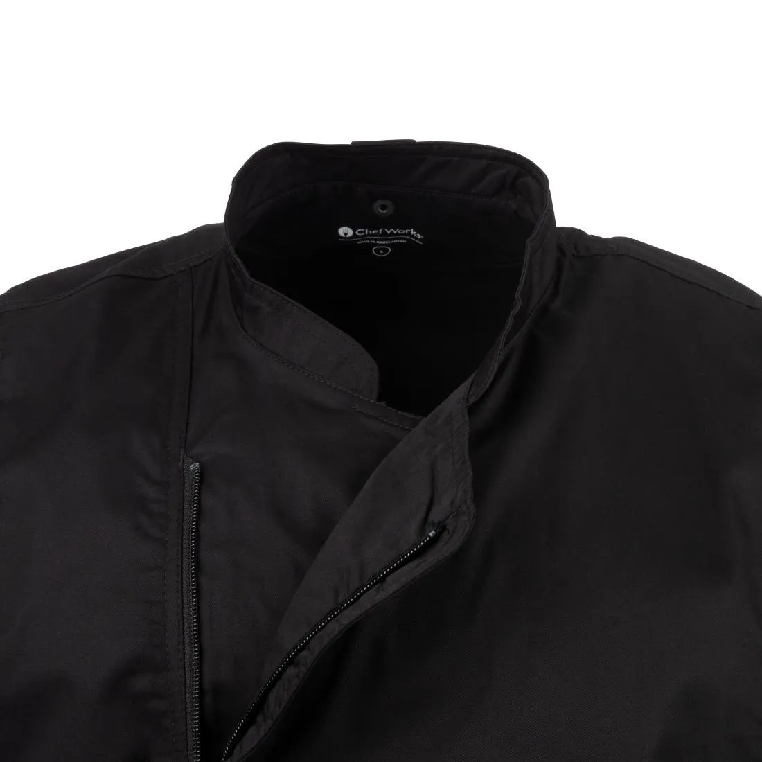 Chef Works Springfield Zipper Mens Chef Jacket Black S