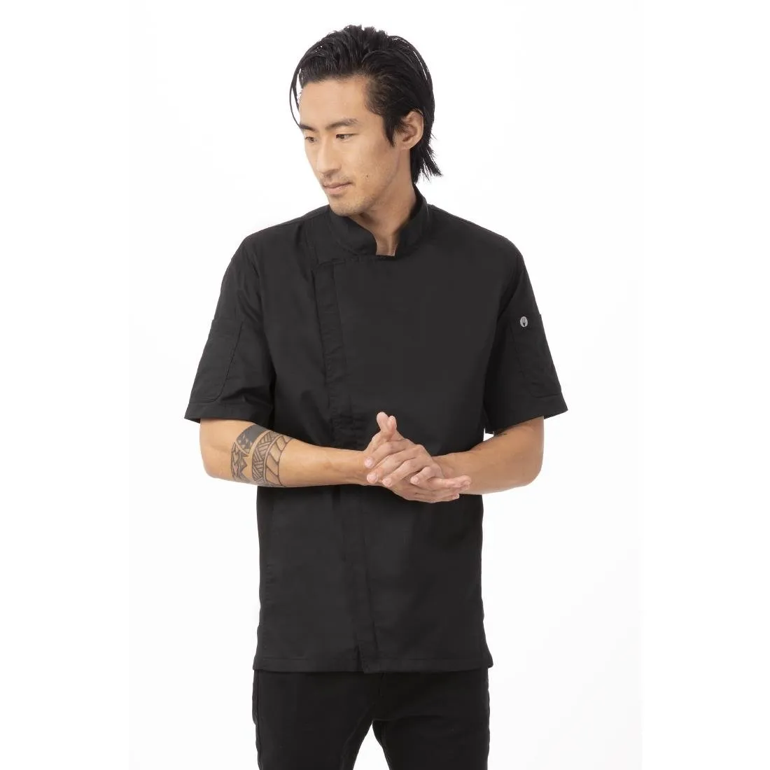 Chef Works Springfield Zipper Mens Chef Jacket Black XL