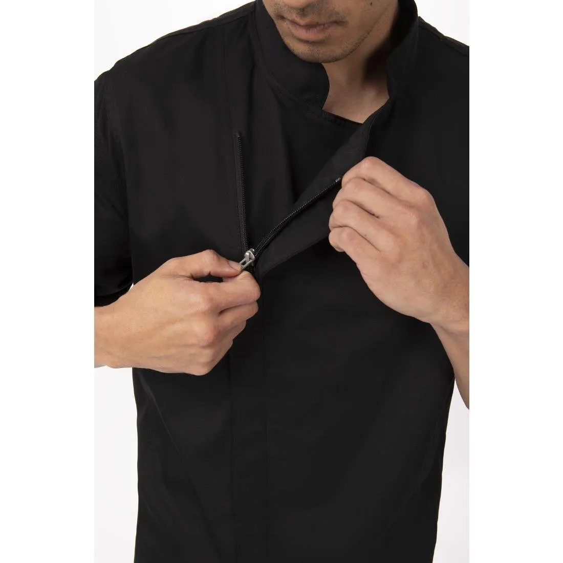 Chef Works Springfield Zipper Mens Chef Jacket Black XL