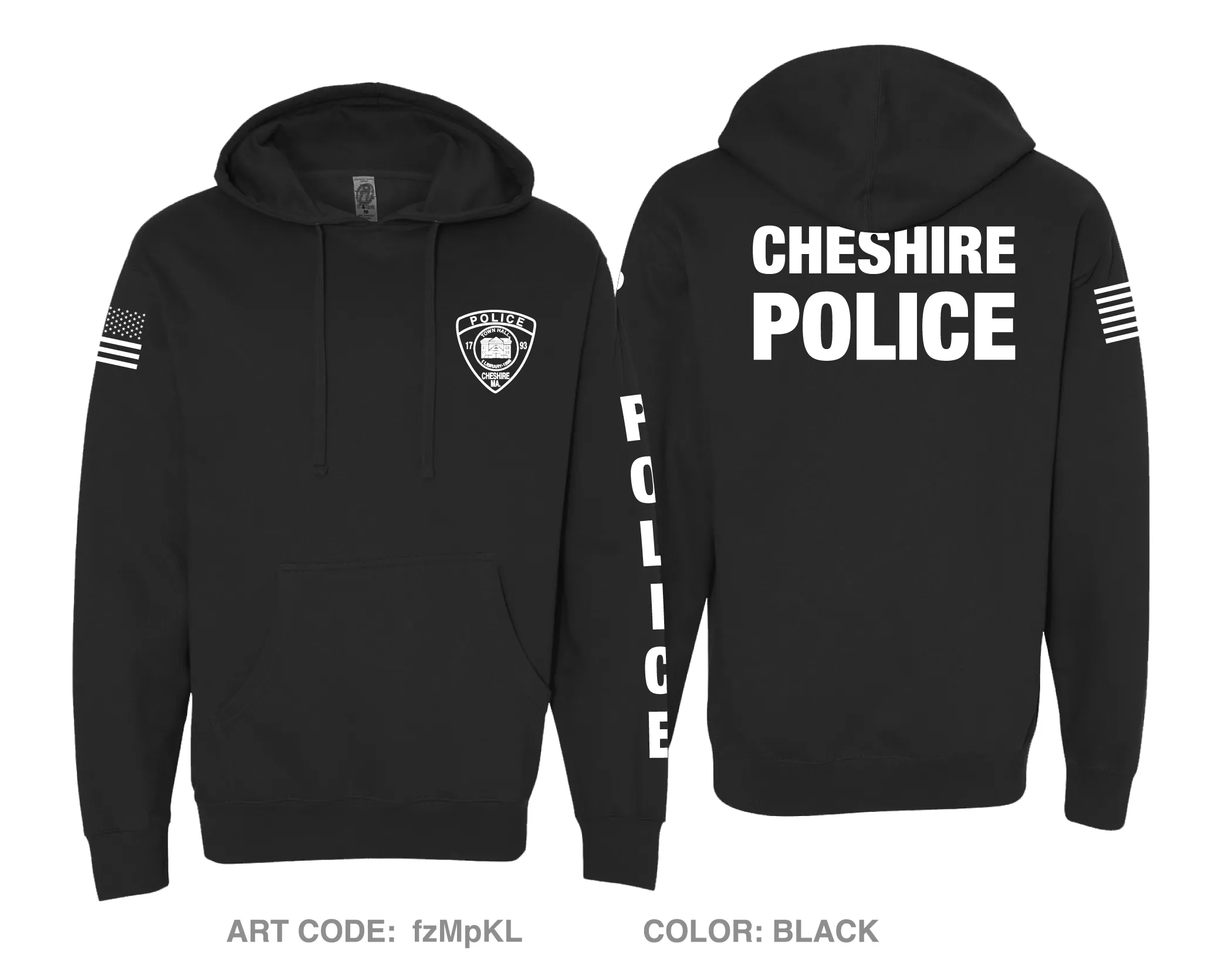 Cheshire Police Department Comfort Unisex Hooded Sweatshirt - fzMpKL