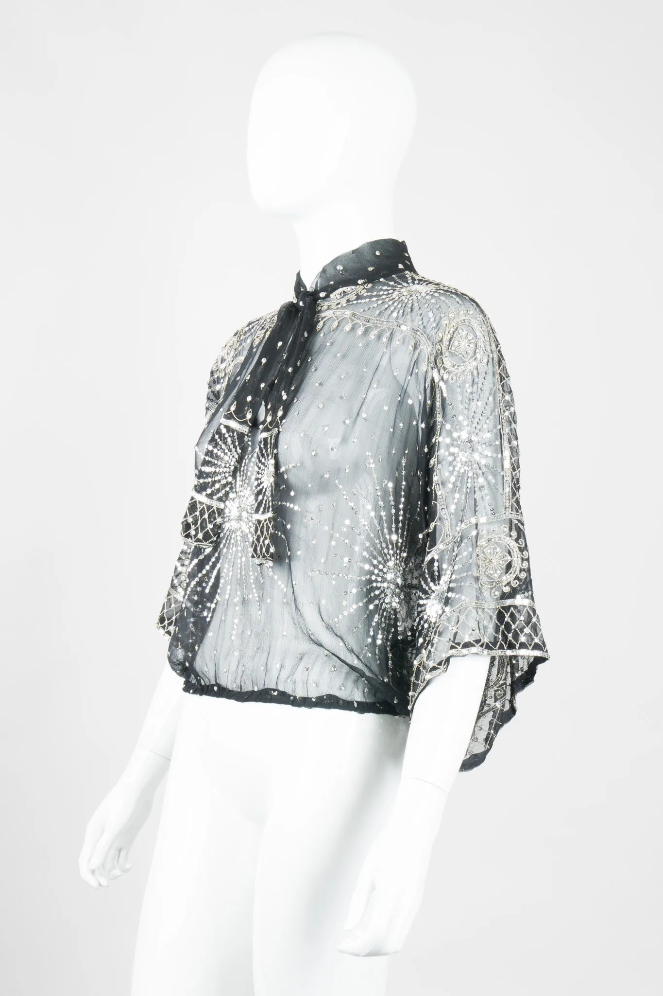 Chiffon Sequin Starburst Top