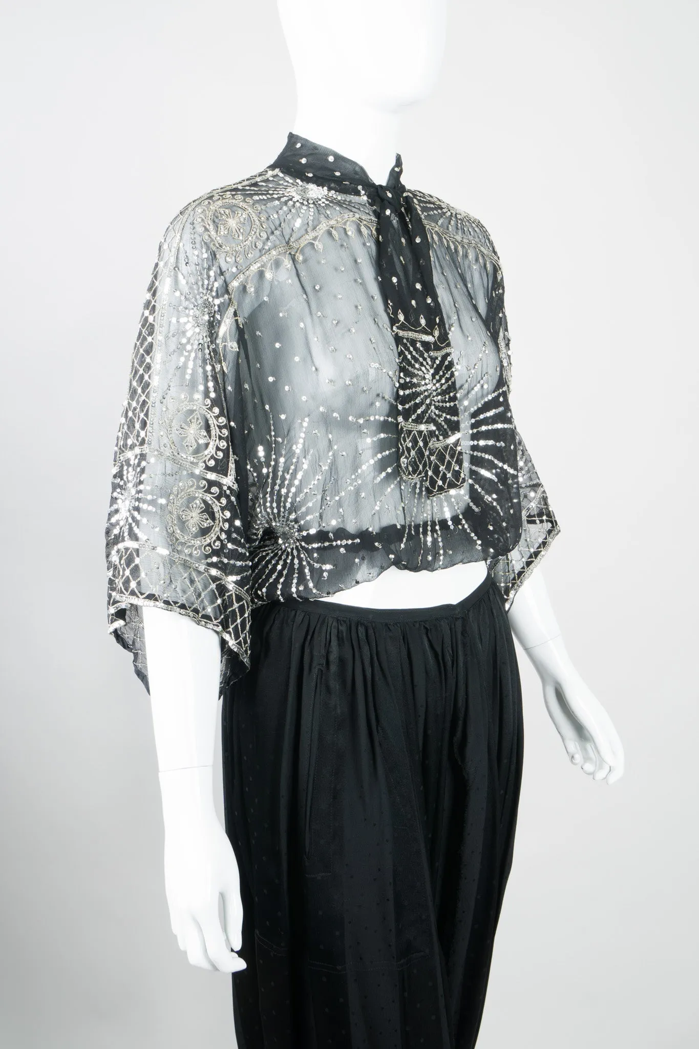 Chiffon Sequin Starburst Top