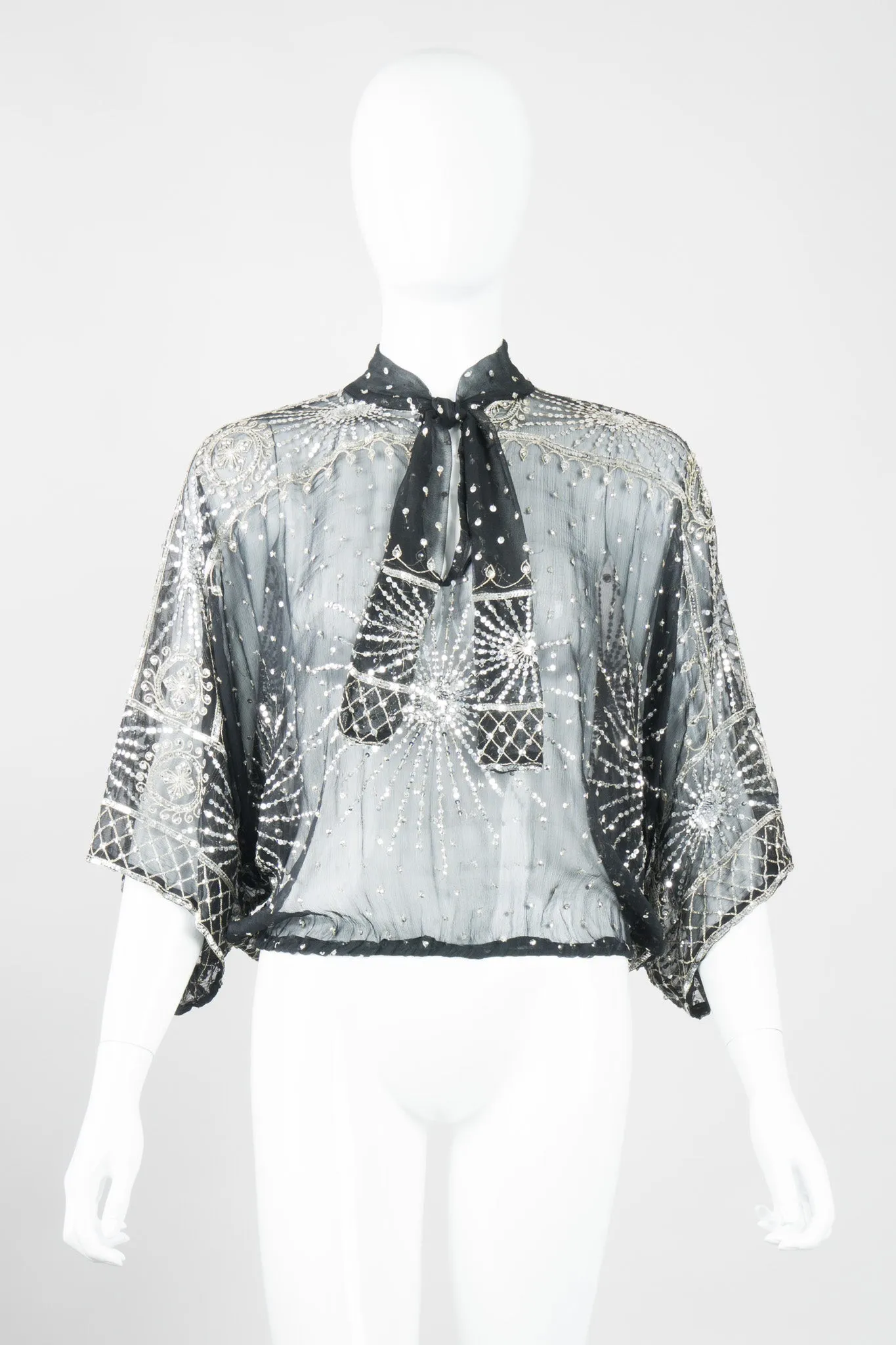 Chiffon Sequin Starburst Top