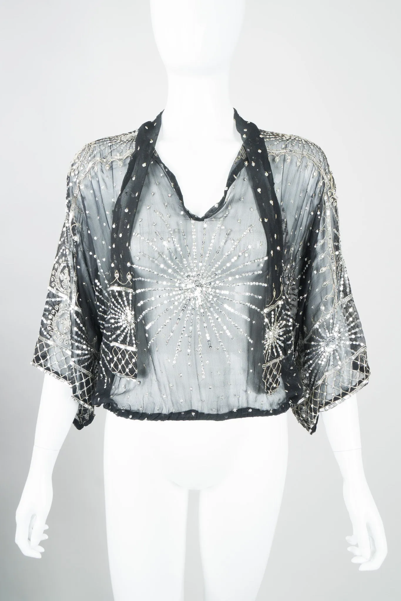Chiffon Sequin Starburst Top