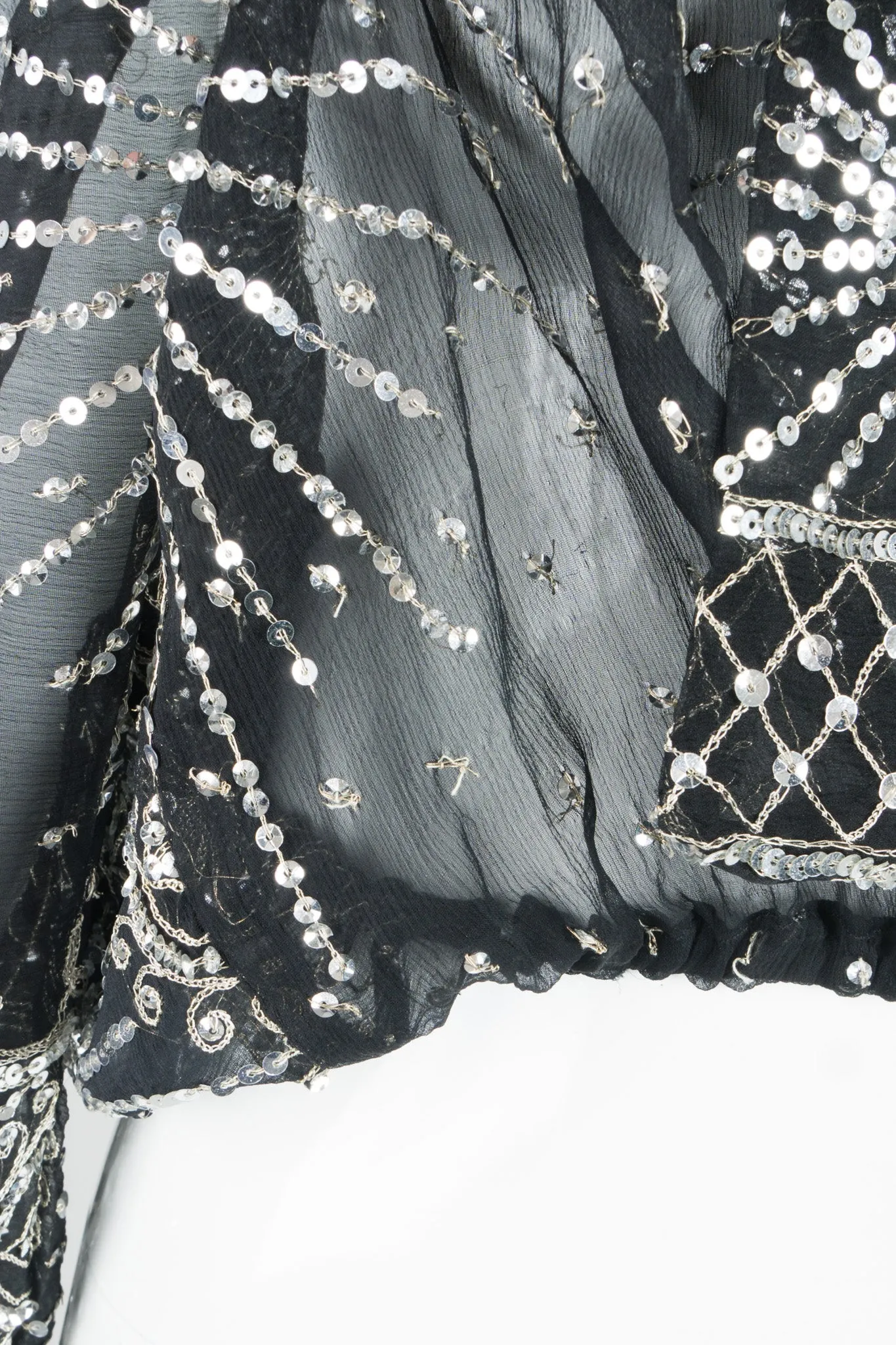 Chiffon Sequin Starburst Top