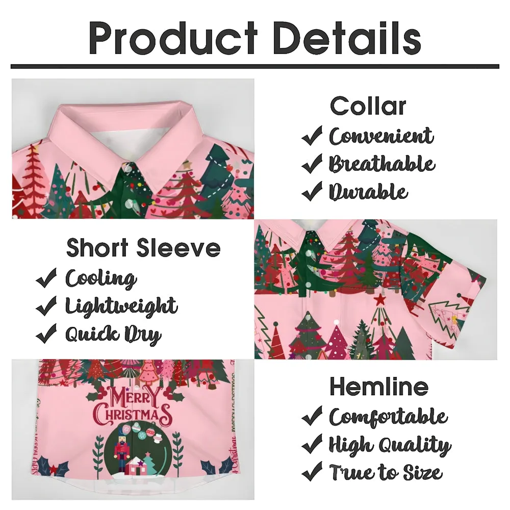 Christmas Tree Casual Short Sleeve Shirt 2409006211