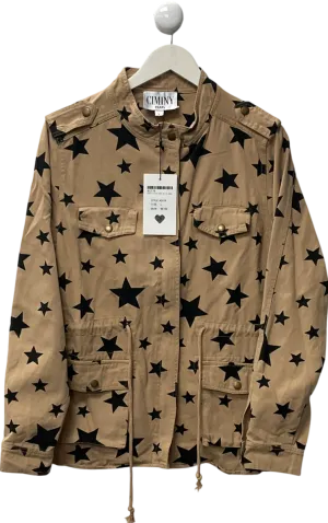 Ciminy Paris Beige Star Printed Jacket UK L