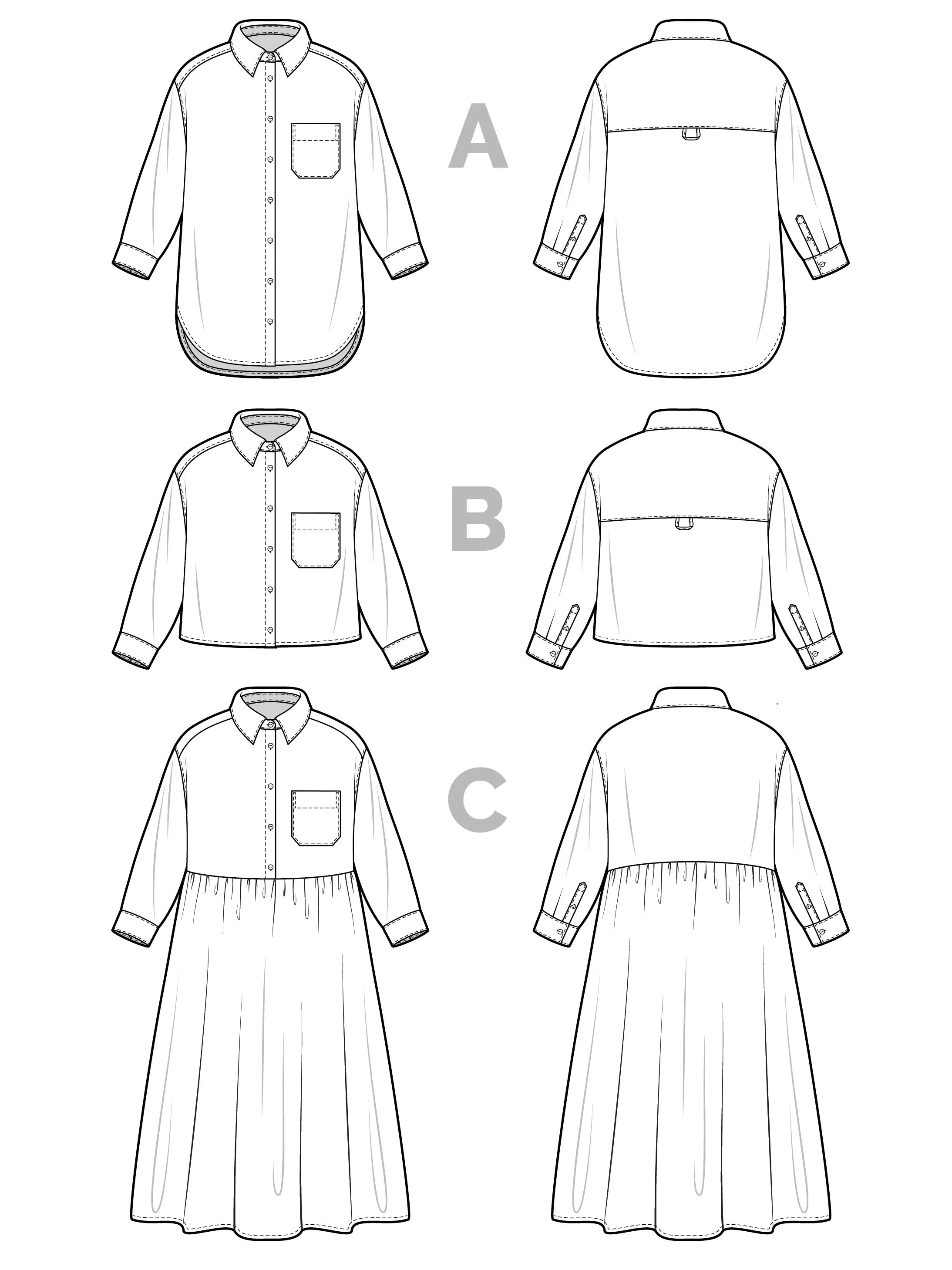 Closet Core Patterns Jenna Shirt and Dress