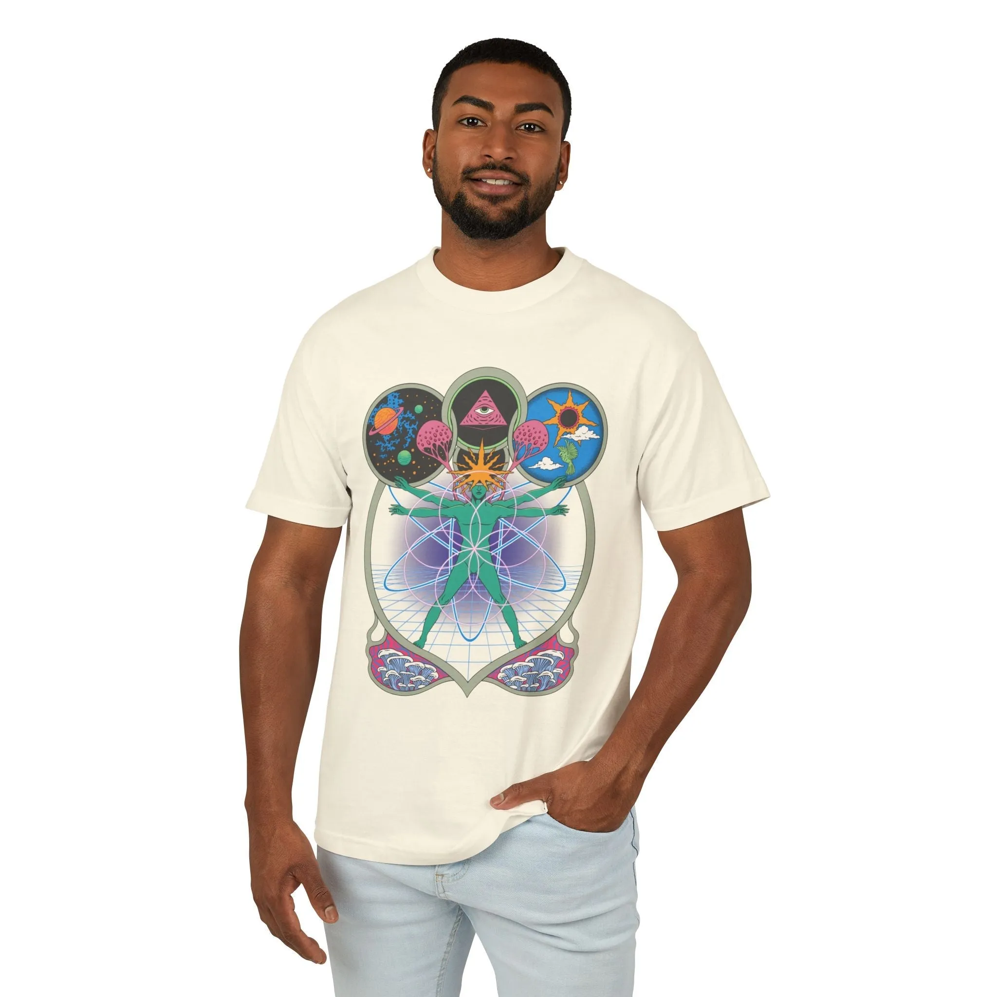Connectedness - Unisex Garment-Dyed Heavyweight Cotton Tee