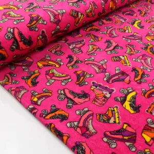 Cotton Velour - Beige, black, Pink