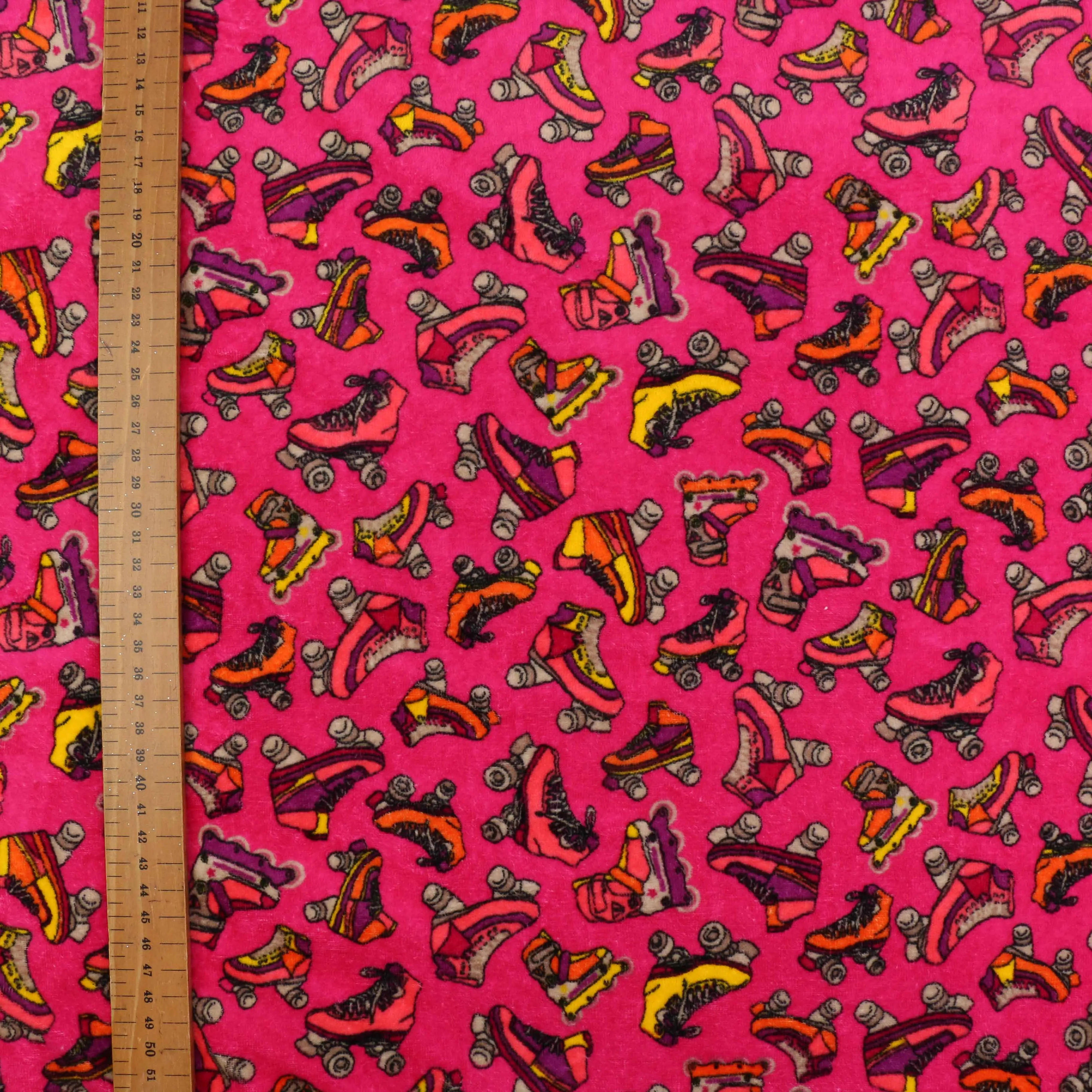 Cotton Velour - Beige, black, Pink