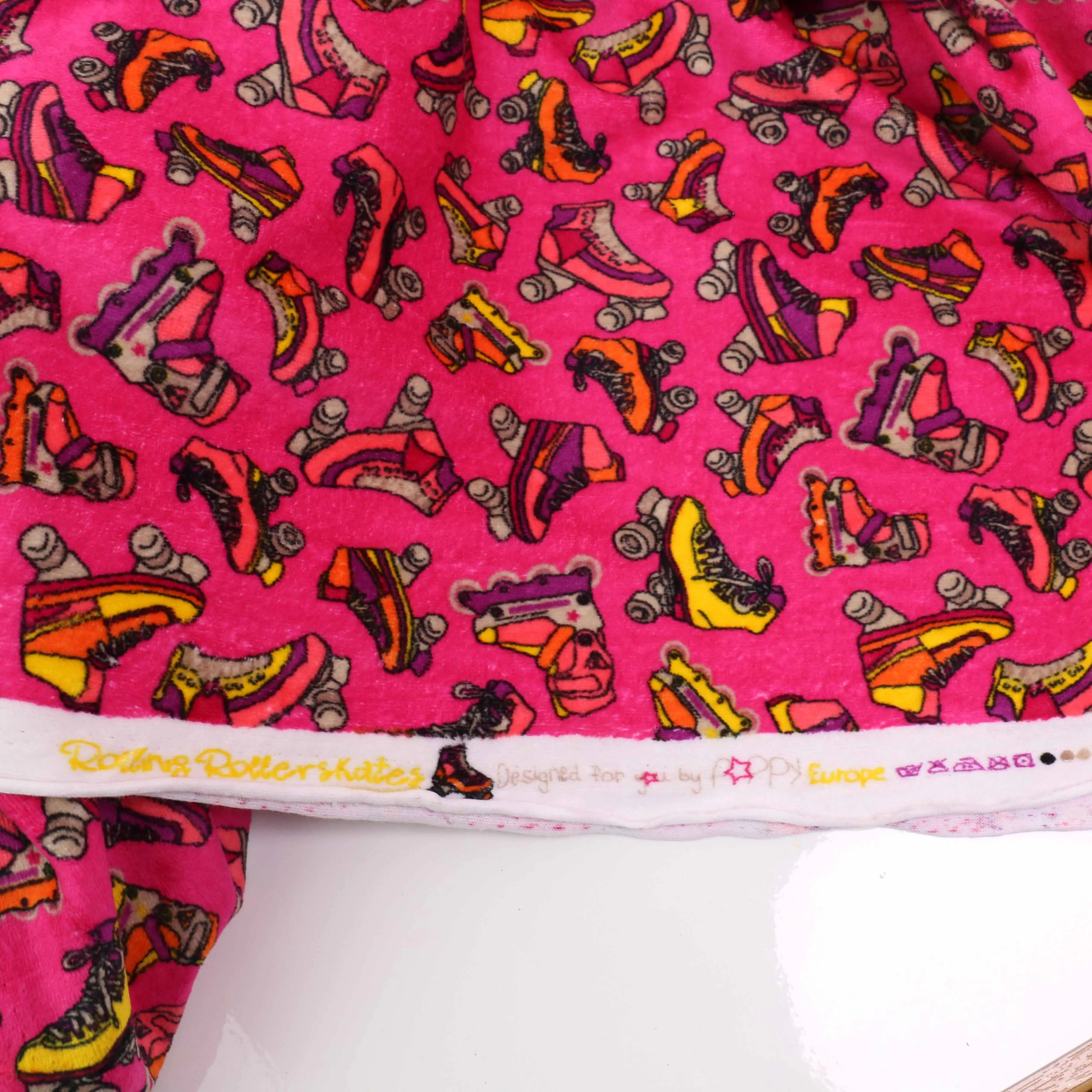 Cotton Velour - Beige, black, Pink