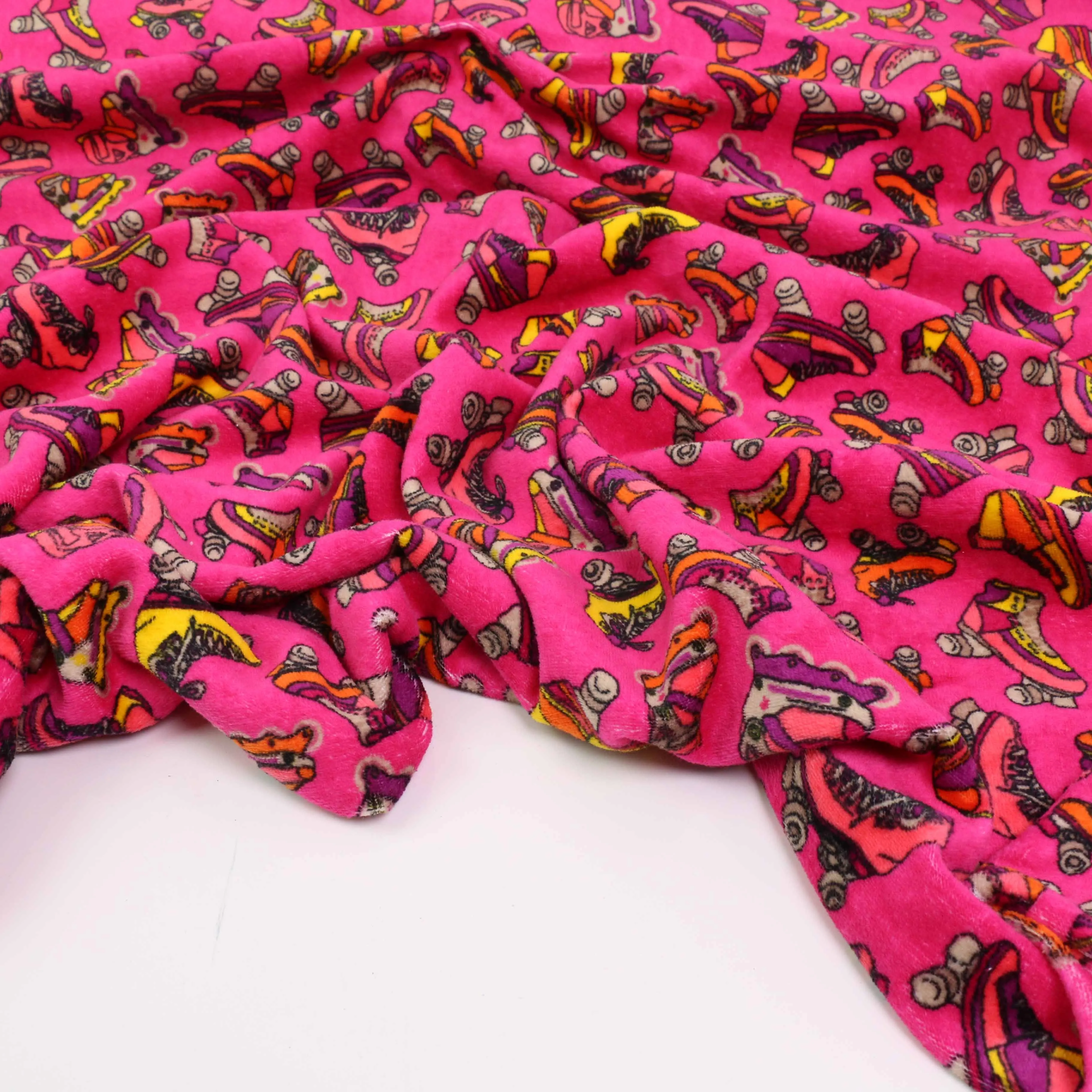 Cotton Velour - Beige, black, Pink