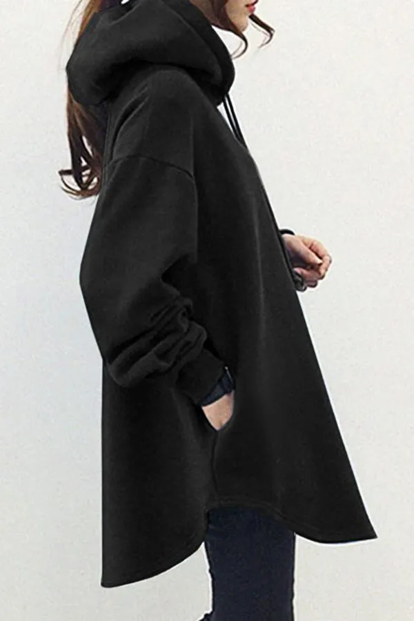Cozy Cotton Solid Color Hoodie